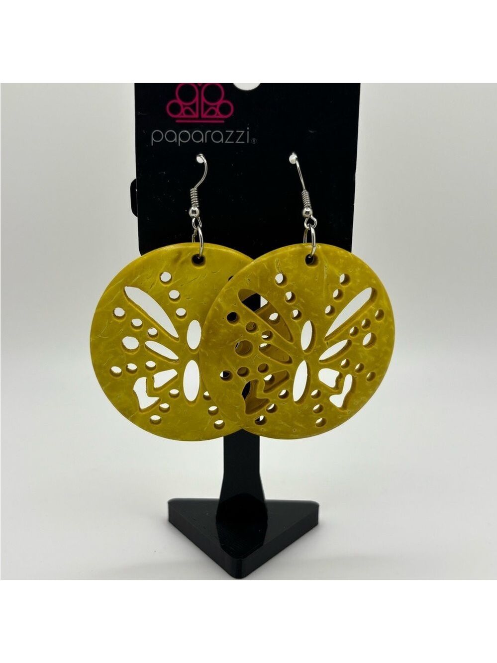 Paparazzi Mustard Butterfly Earrings